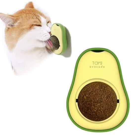 Avokado Model Yapışkanlı Kedi Oyuncağı | Catnip İçerikli Yalanabilir Oyuncak
