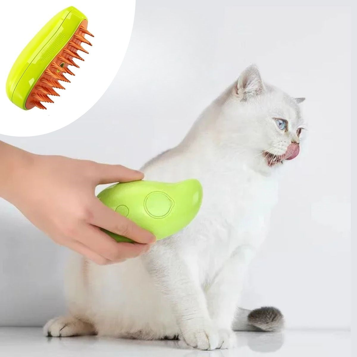 Buharlı Silikon Kedi Köpek Tarağı | Masajlı Yıkama Fırçası
